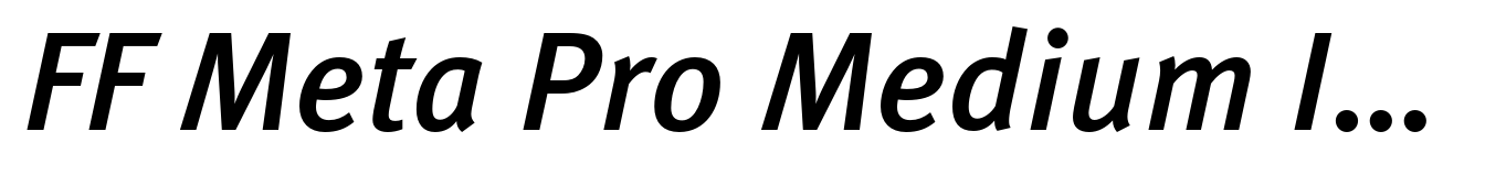 FF Meta Pro Medium Italic